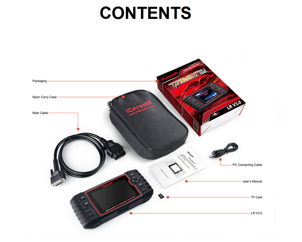 iCarsoft LR v3.0 Land Rover/Jaguar Scan Tool