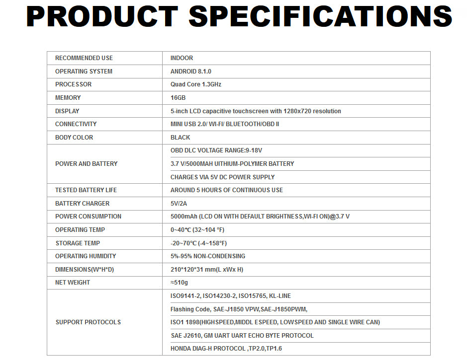 iCarsoft CR Genius All Makes/All Systems Scan Tool