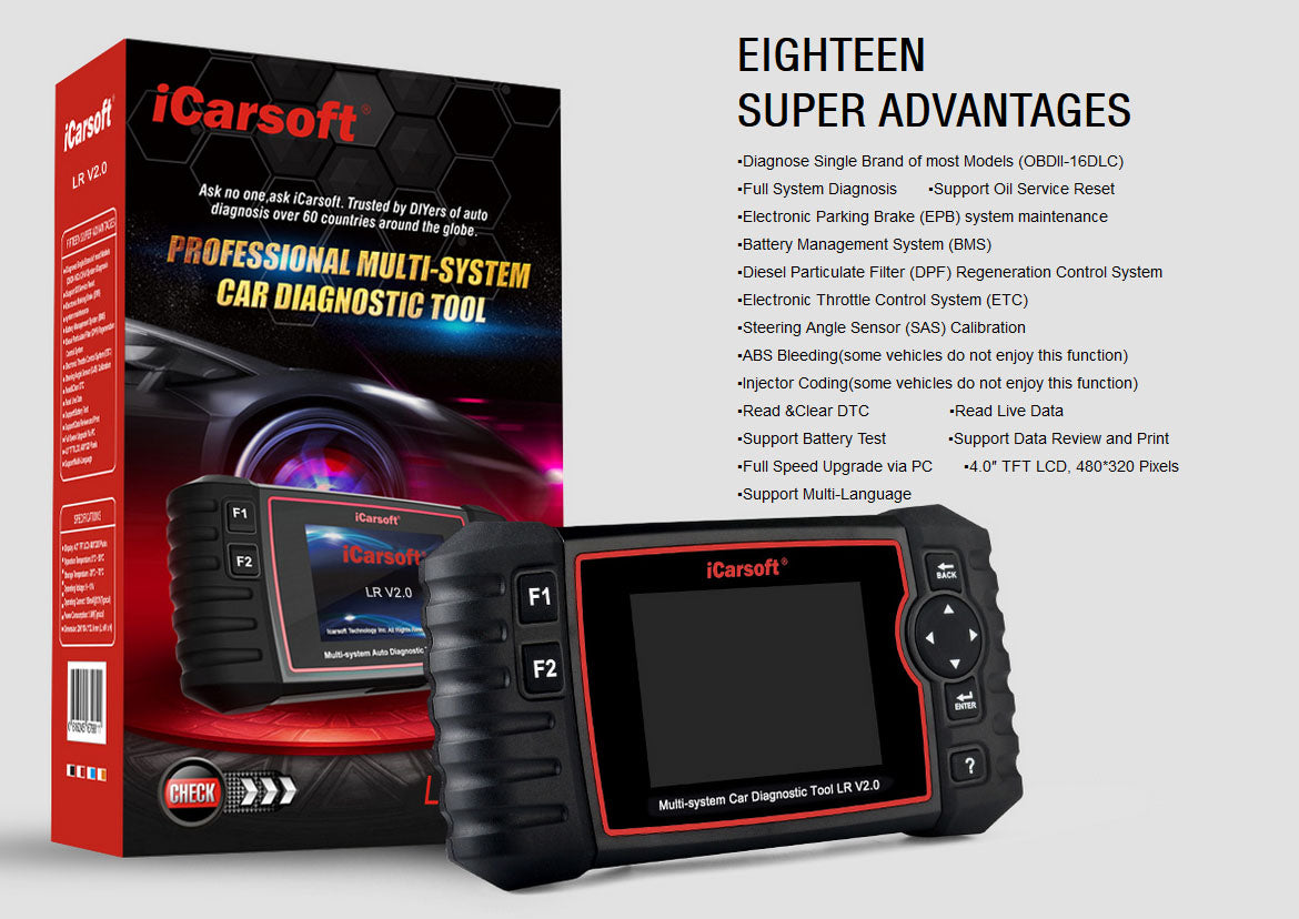 iCarsoft LR v2.0 Land Rover/Jaguar Scan Tool