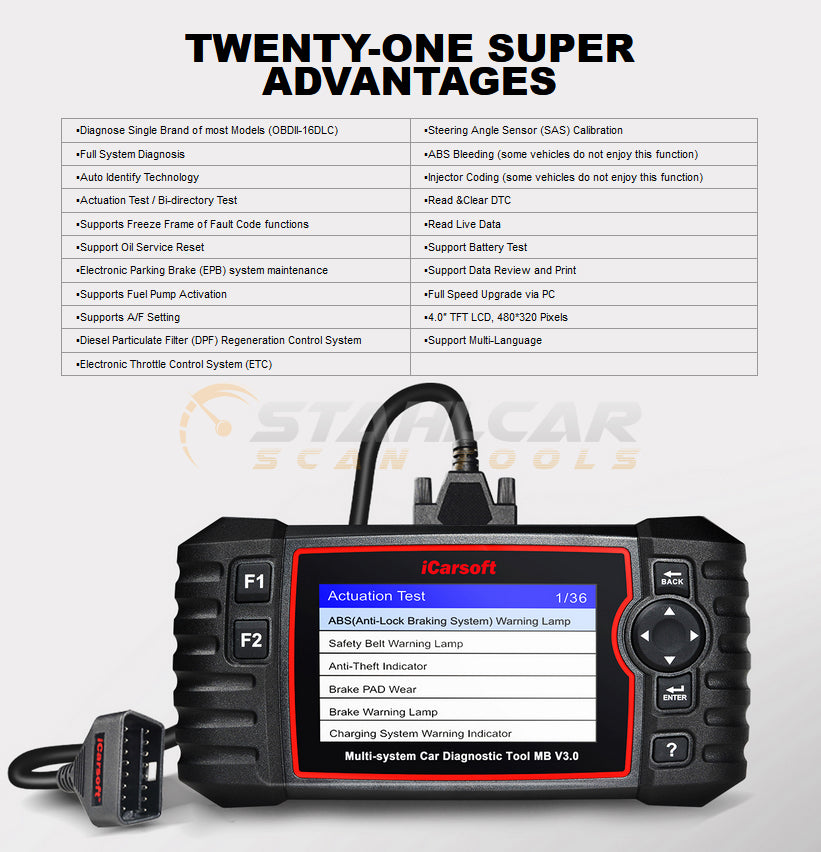 iCarsoft MB v3.0 Mercedes Benz/Sprinter Scan Tool